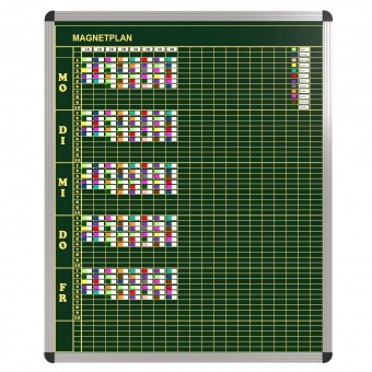 Klassen-Plantafel, 10 Stunden Mo-Fr, für 20 Klassen, 103x97 cm, Klassen-Plantafel, 10 Stunden Mo-Fr, für 20 Klassen, 103x97 cm,